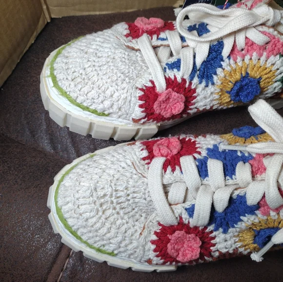 FARM RIO Sunset Crochet Flatform Sneaker 11 Multicolor 43 - Picture 6 of 9